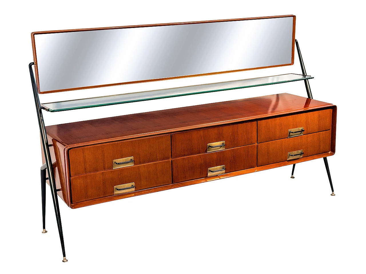 Italian Mid-Century Sideboard with mirror by Silvio Cavatorta, 1950s 1