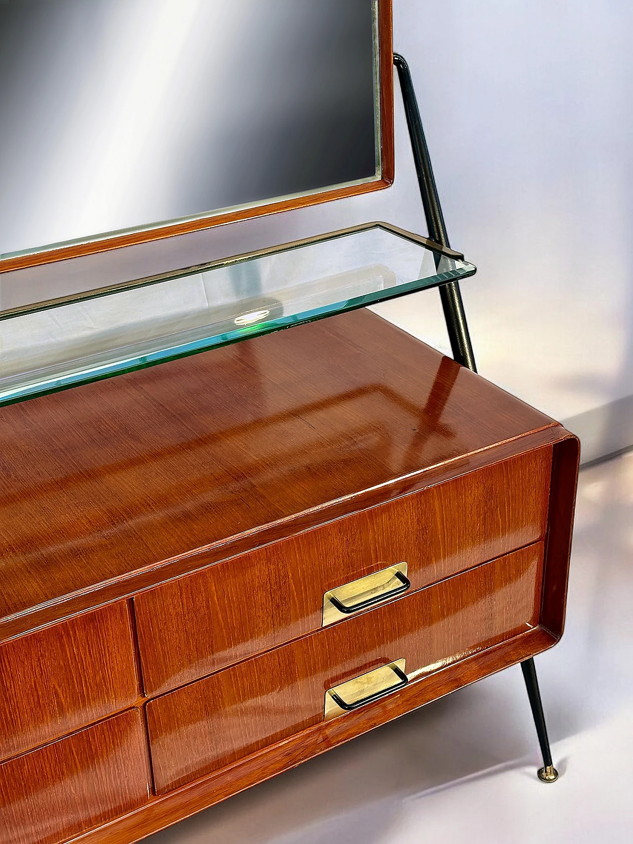 Credenza Mid-Century italiana con specchio di Silvio Cavatorta, anni '50 4