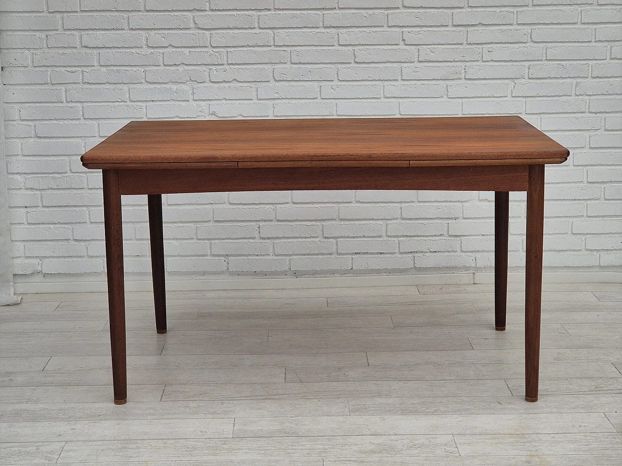 Danish foldable dining table teak, 1970s 2