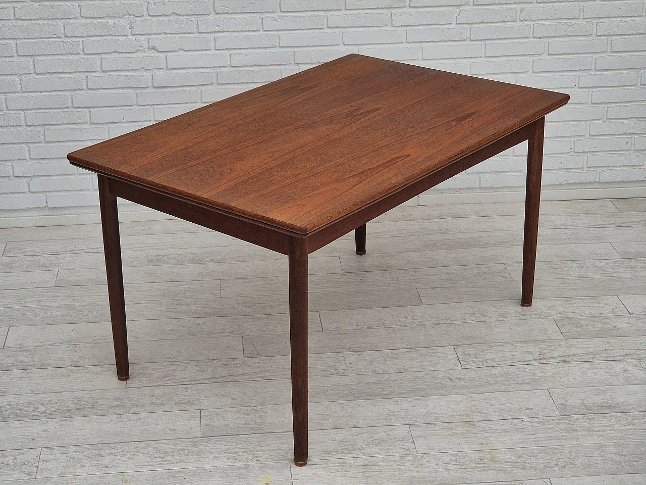 Danish foldable dining table teak, 1970s 5