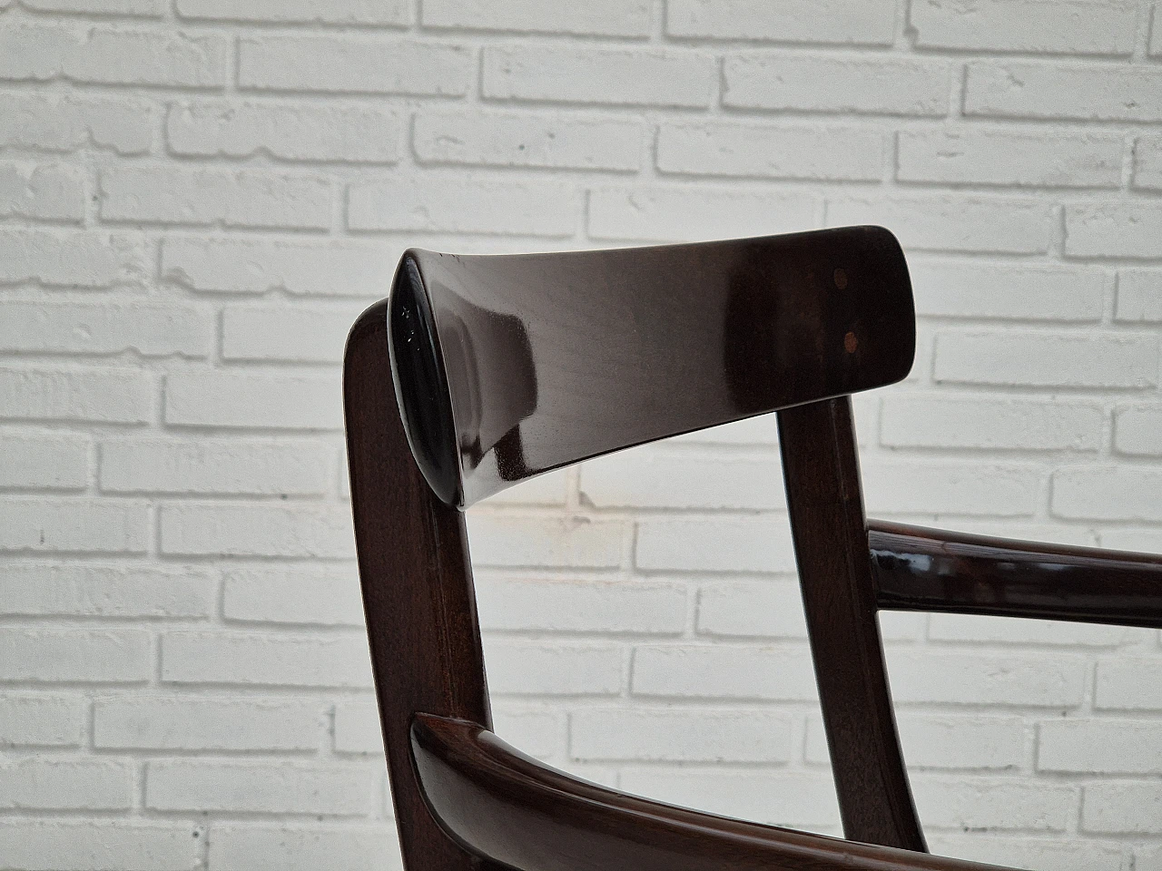 Danish armchair by Ole Wanscher mahogany, cowhide, 1960s 3