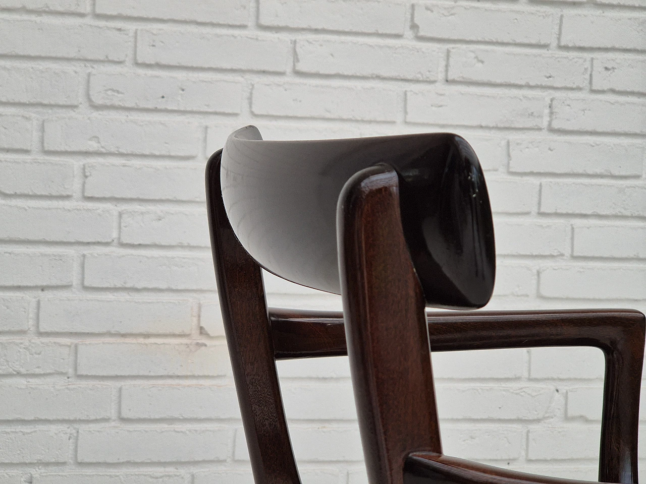 Danish armchair by Ole Wanscher mahogany, cowhide, 1960s 13