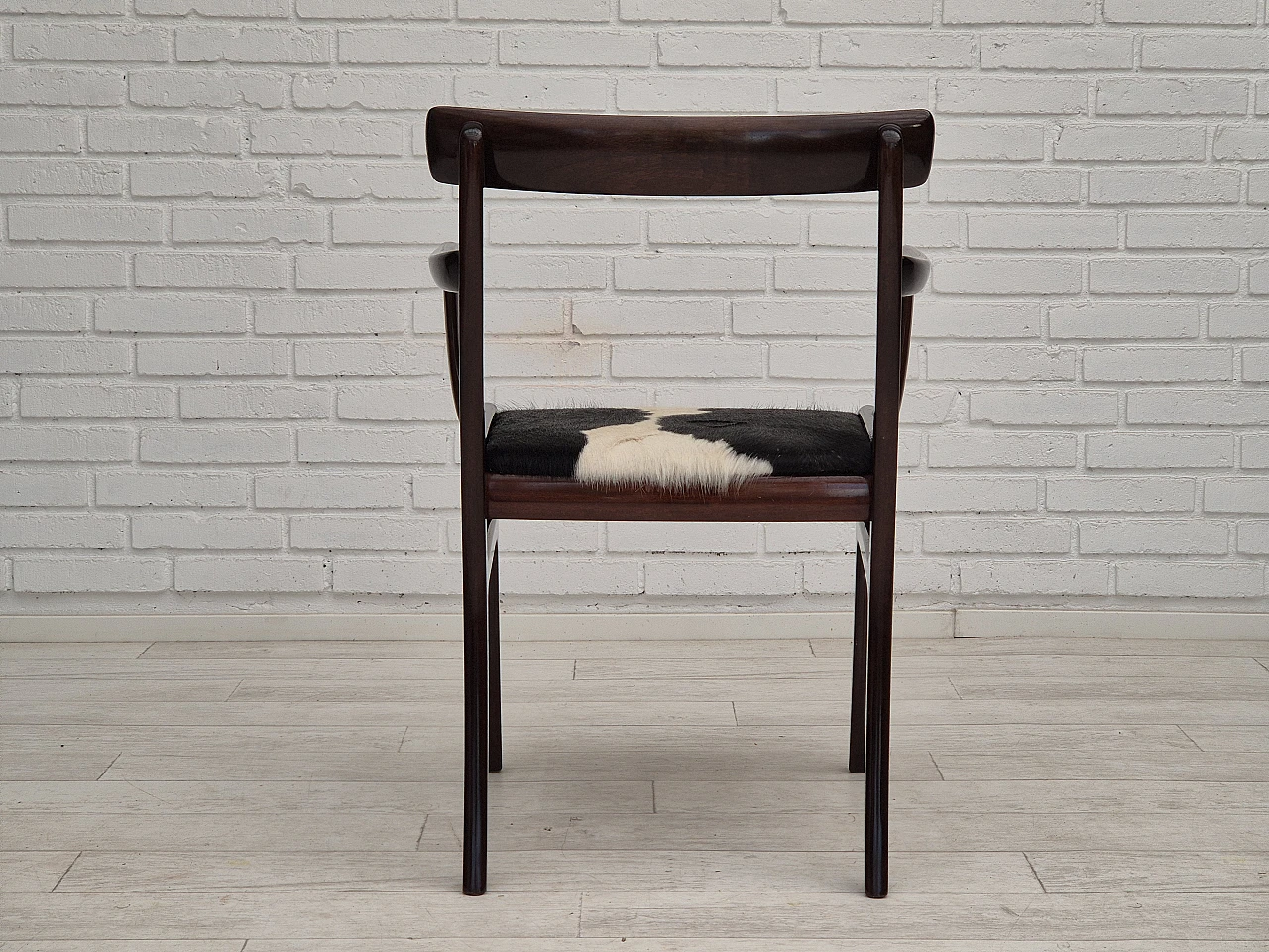 Danish armchair by Ole Wanscher mahogany, cowhide, 1960s 18