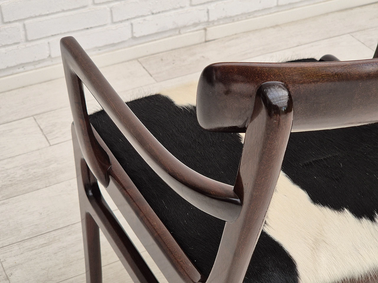 Danish armchair by Ole Wanscher mahogany, cowhide, 1960s 19