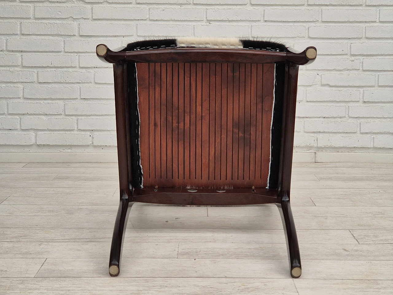 Danish armchair by Ole Wanscher mahogany, cowhide, 1960s 22