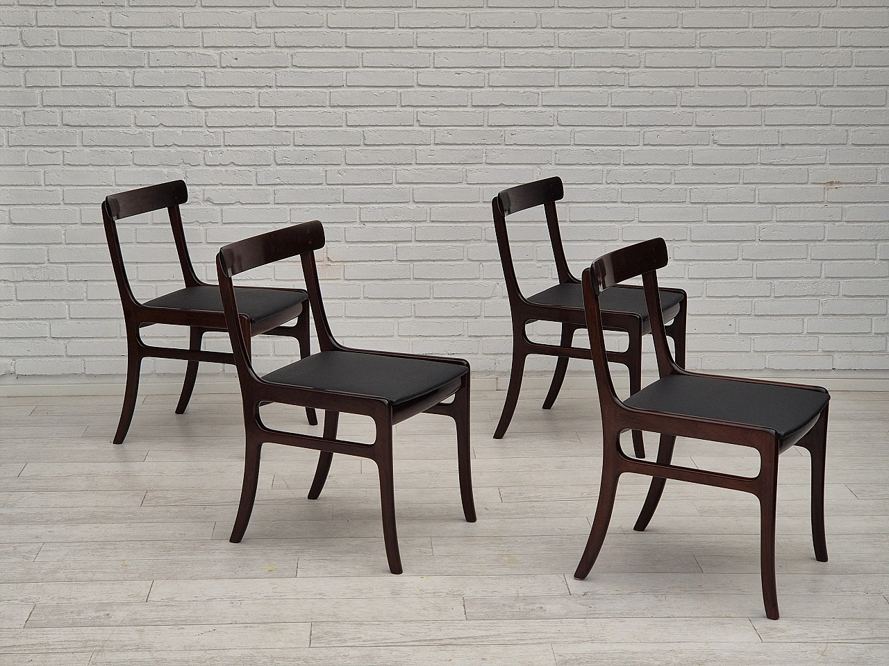 4 Mahogany dining chairs by Ole Wanscher, 1960s 1