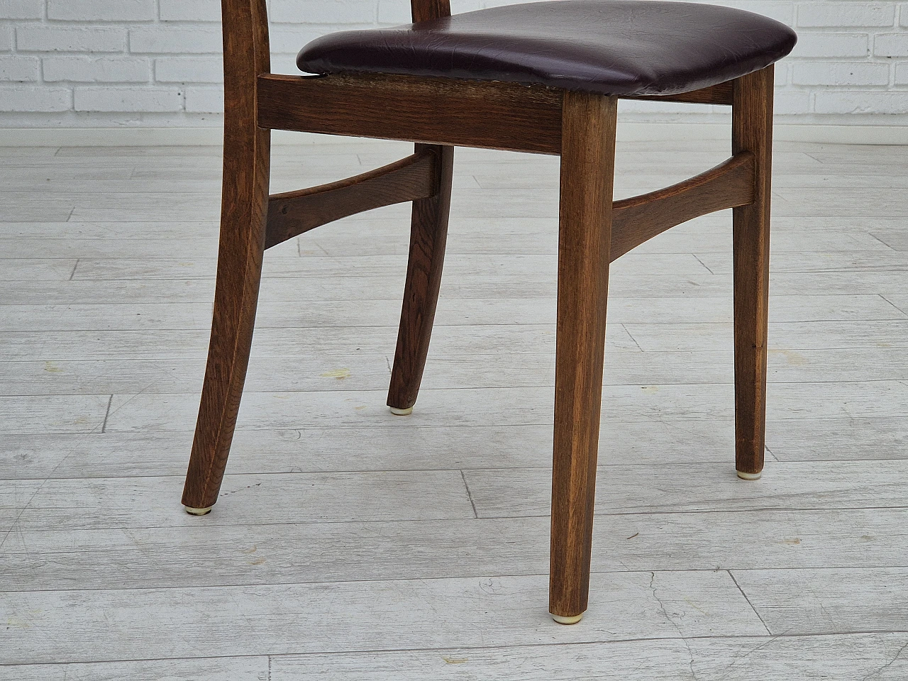 6 danish chairs, solid oak wood, 1960s 6