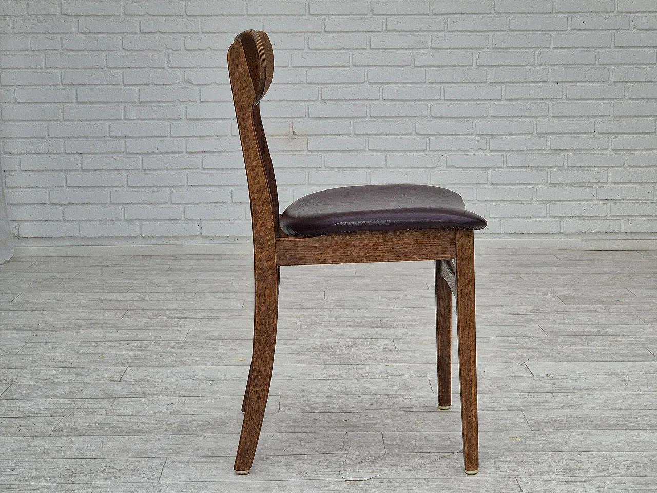 6 danish chairs, solid oak wood, 1960s 9