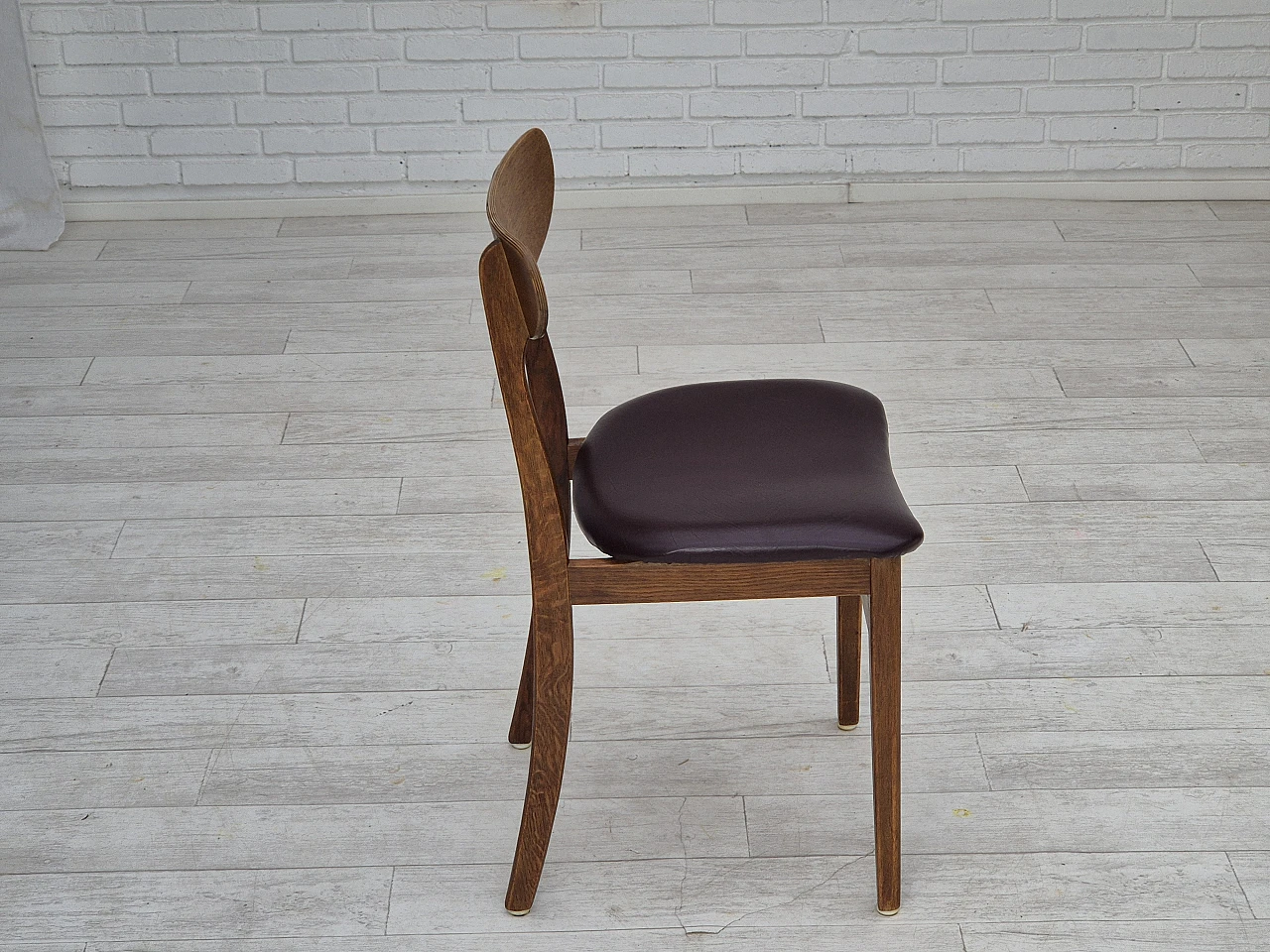 6 danish chairs, solid oak wood, 1960s 10