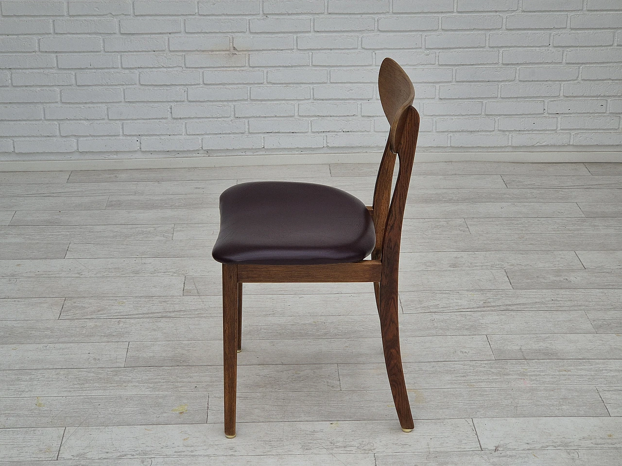 6 danish chairs, solid oak wood, 1960s 19