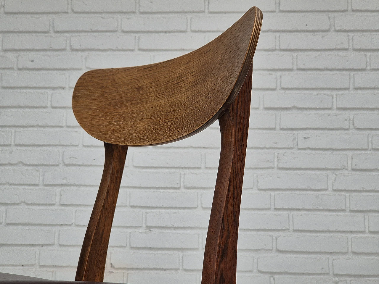 6 danish chairs, solid oak wood, 1960s 20