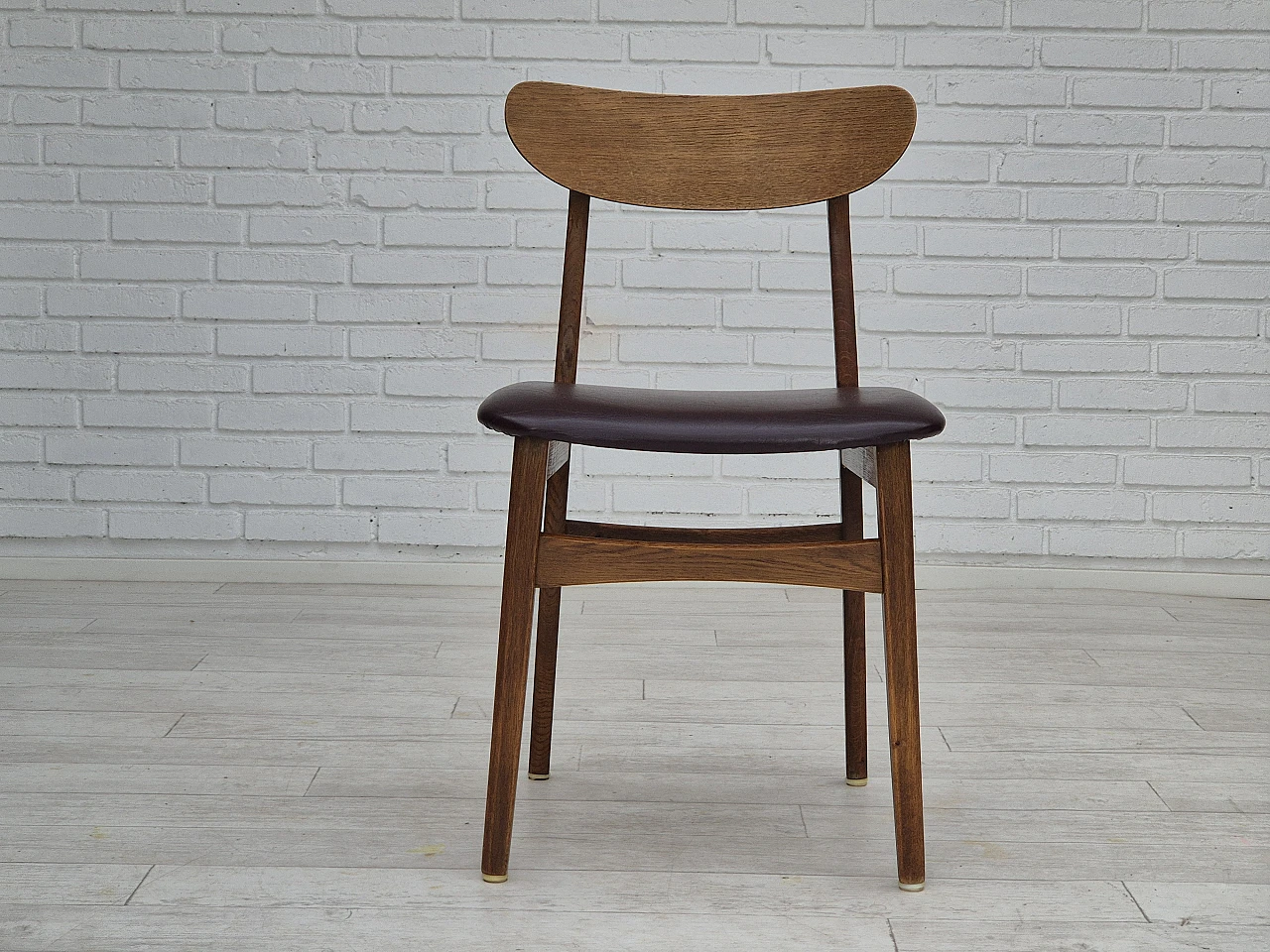 6 danish chairs, solid oak wood, 1960s 21