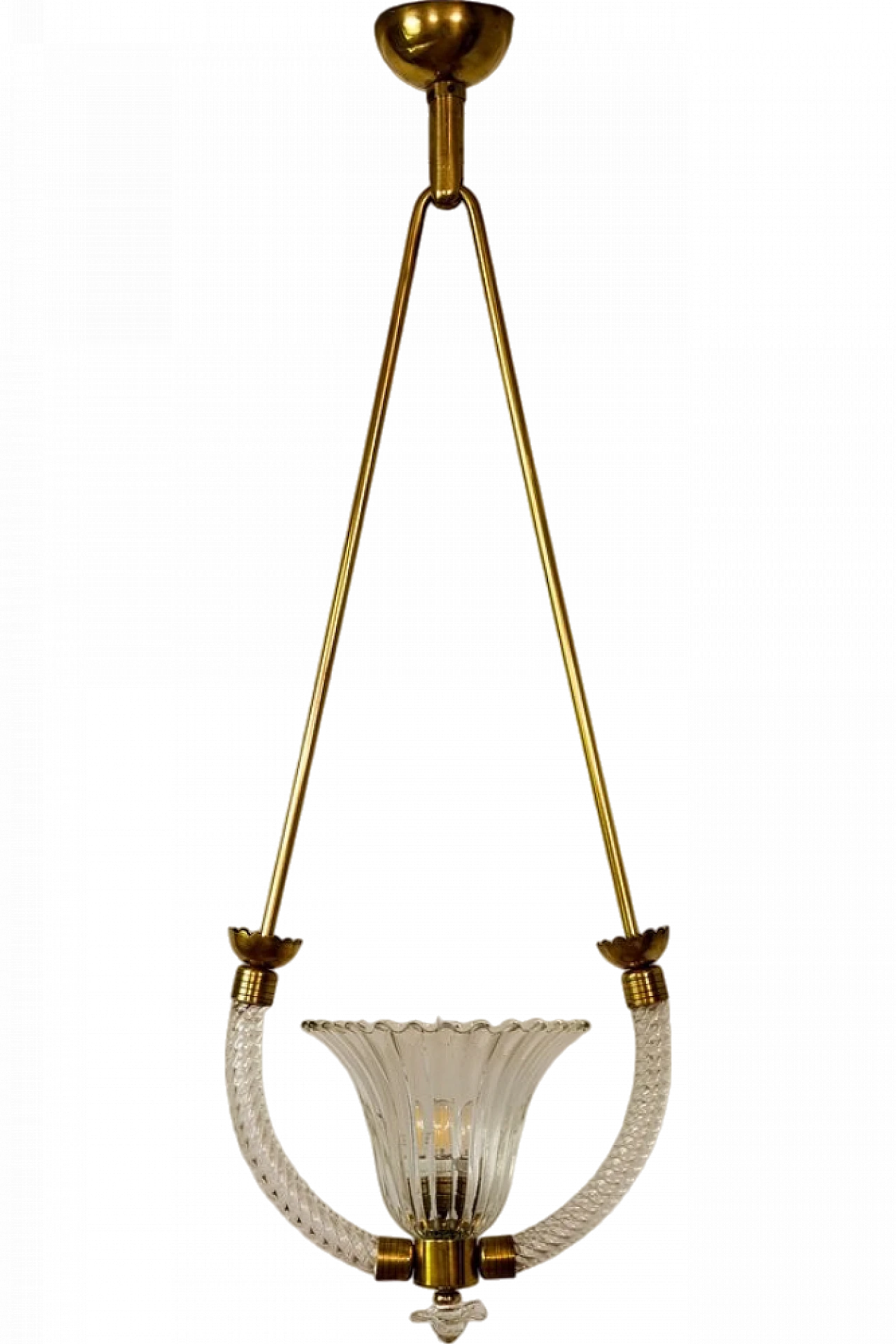 Lampadario in vetro di Murano attribuito ad Ercole Barovier, anni '30 13