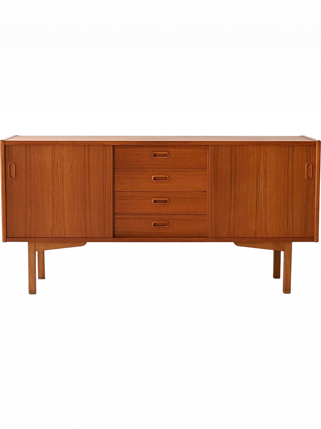 Swedish sideboard with drawers and sliding doors, 1970s 13