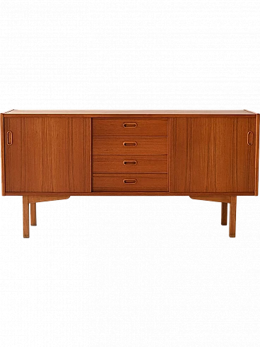 Swedish sideboard with drawers and sliding doors, 1970s