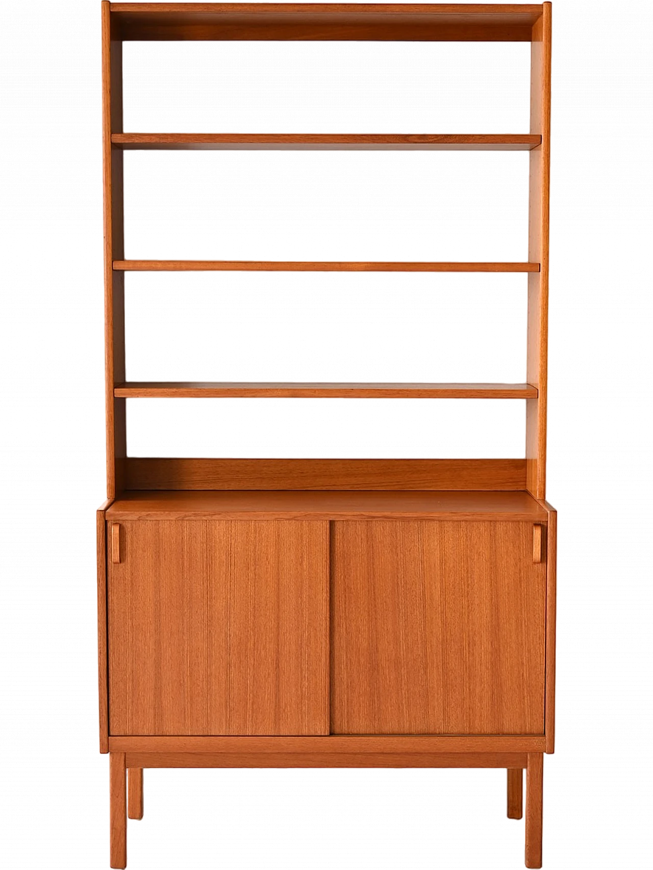 Teak bookcase with curved wood handles by Bodafors, 1960s 14