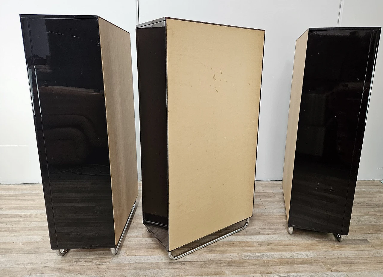 Bauhaus Modular Office Cabinets in Lacquered Wood, 1970s 5