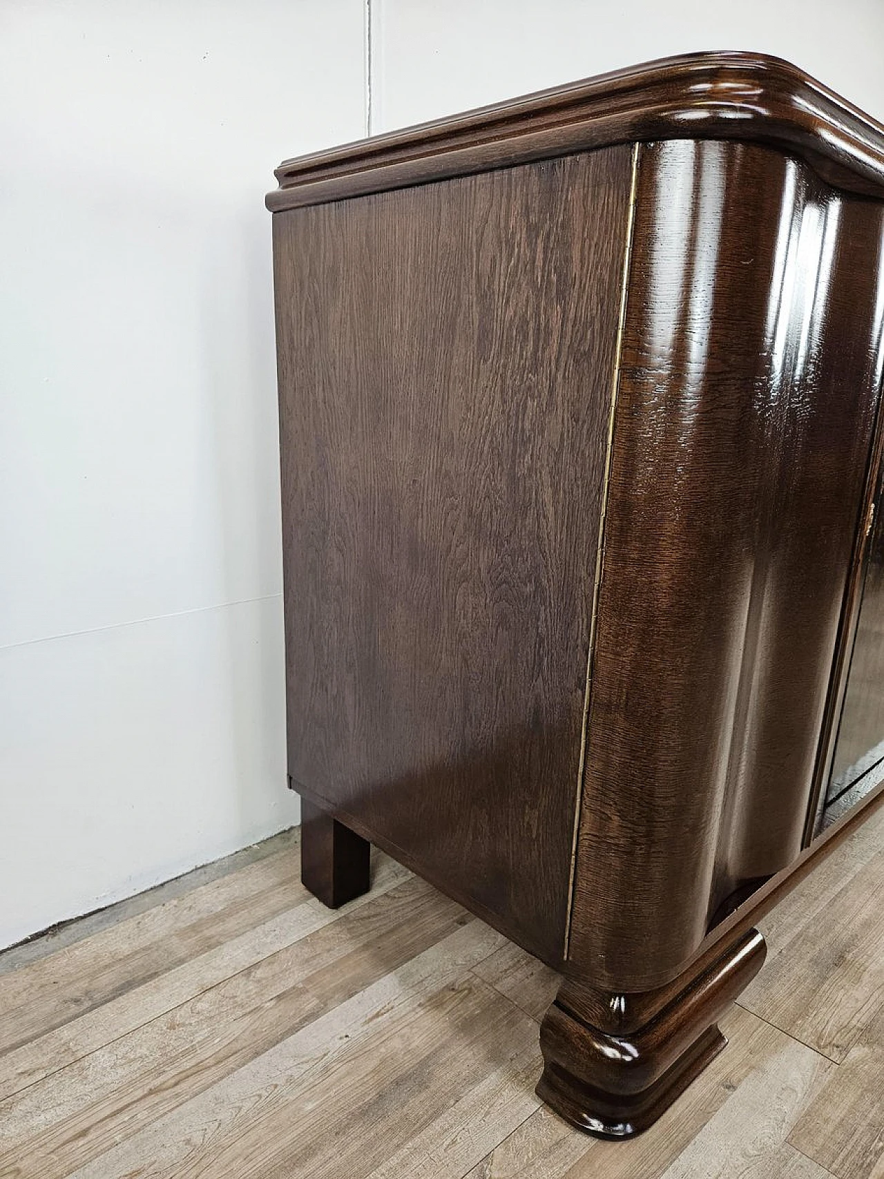 Large Art Deco Sideboard in Oak with Removable Marble Shelf by Friedrich Schlegel, 1930s 3