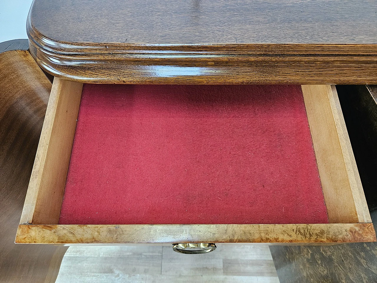 Large Art Deco Sideboard in Oak with Removable Marble Shelf by Friedrich Schlegel, 1930s 22