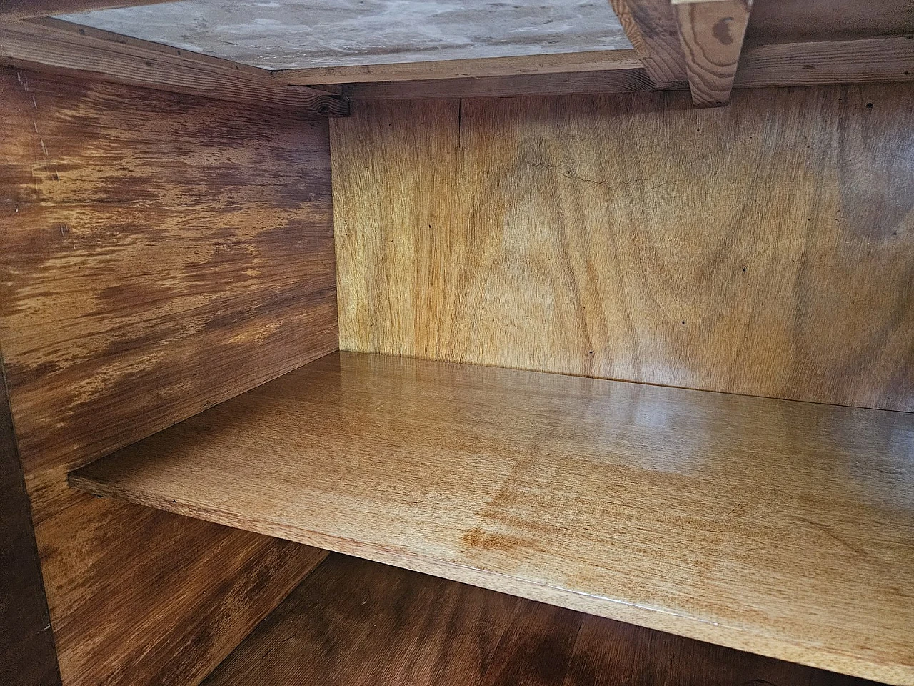 Large Art Deco Sideboard in Oak with Removable Marble Shelf by Friedrich Schlegel, 1930s 35