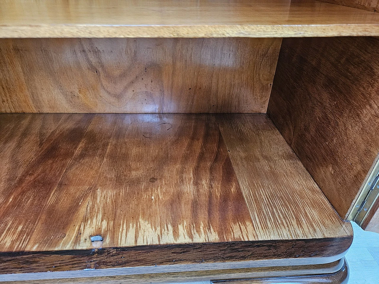 Large Art Deco Sideboard in Oak with Removable Marble Shelf by Friedrich Schlegel, 1930s 39