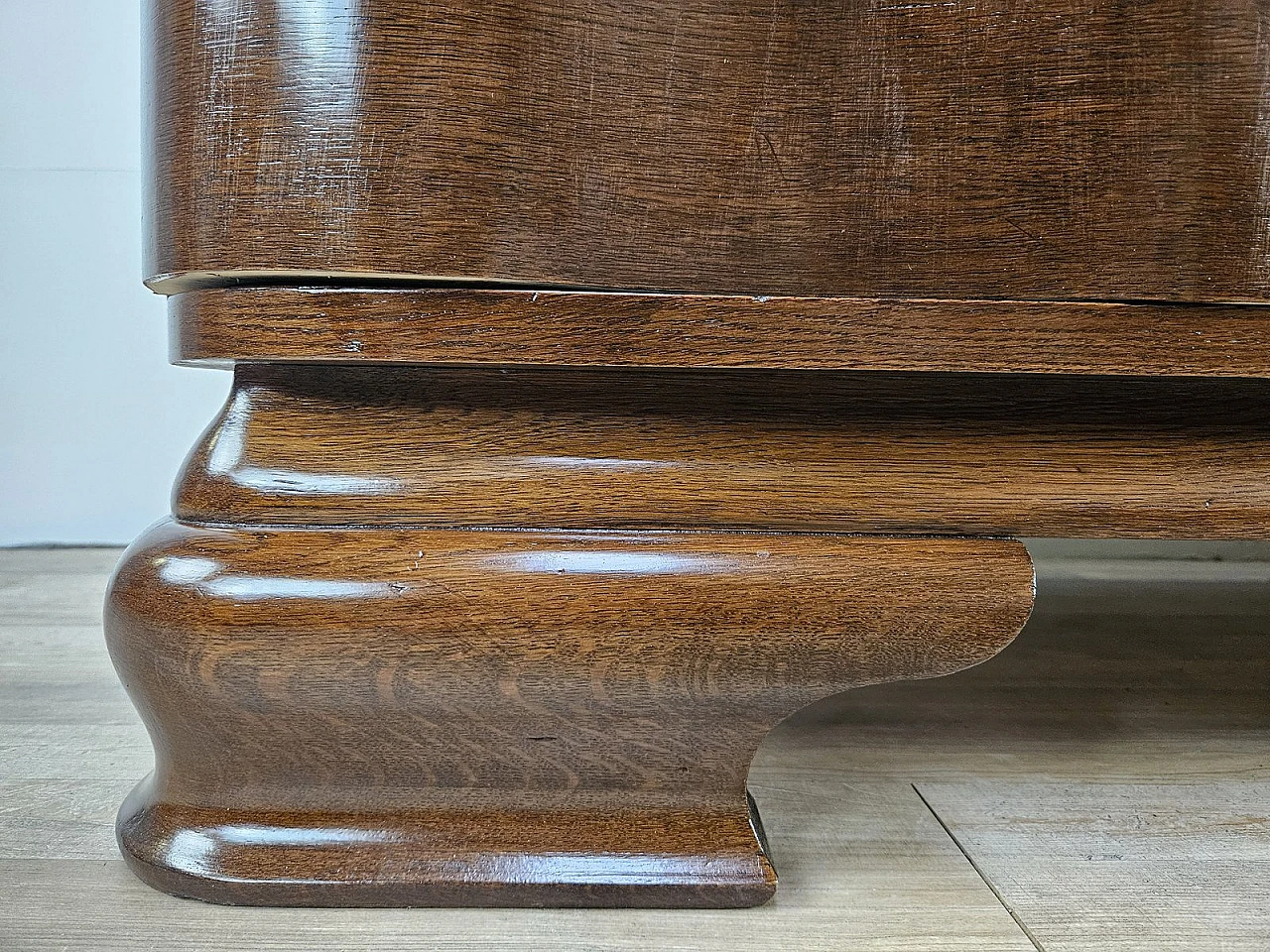 Large Art Deco Sideboard in Oak with Removable Marble Shelf by Friedrich Schlegel, 1930s 40