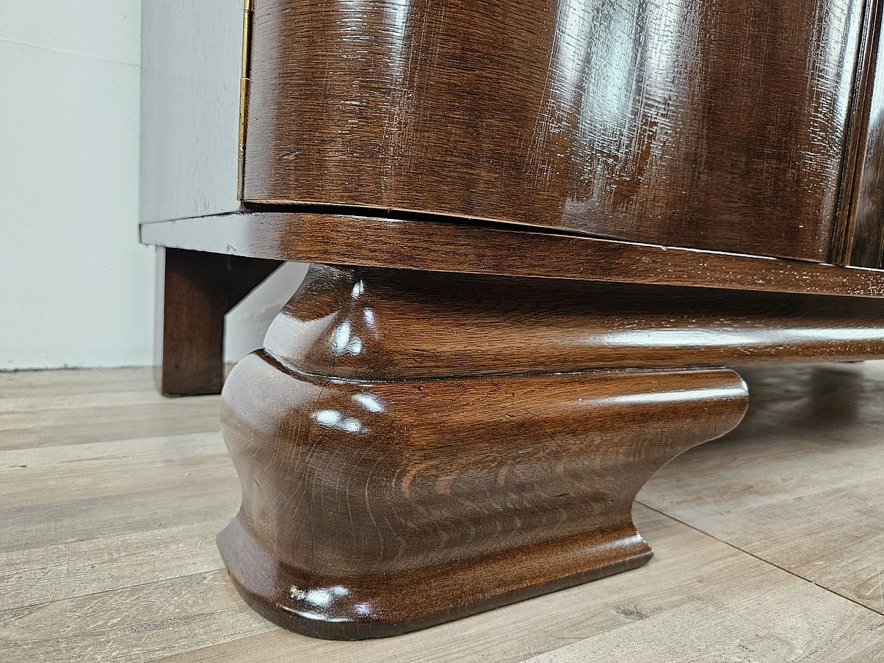 Large Art Deco Sideboard in Oak with Removable Marble Shelf by Friedrich Schlegel, 1930s 41