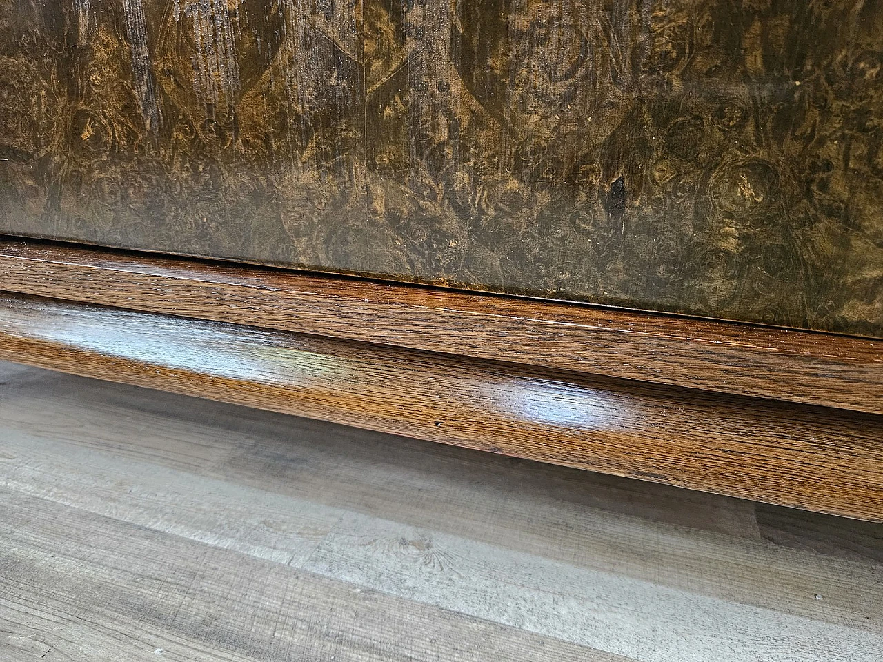 Large Art Deco Sideboard in Oak with Removable Marble Shelf by Friedrich Schlegel, 1930s 42