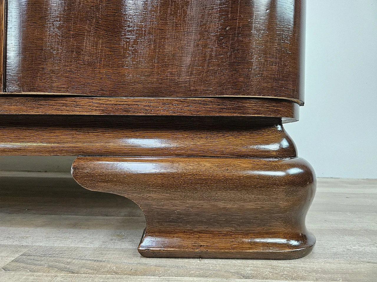 Large Art Deco Sideboard in Oak with Removable Marble Shelf by Friedrich Schlegel, 1930s 43