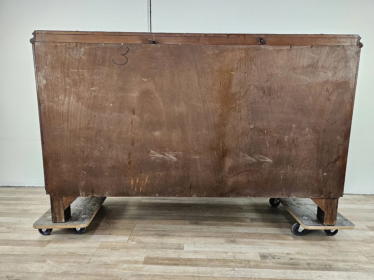 Large Art Deco Sideboard in Oak with Removable Marble Shelf by Friedrich Schlegel, 1930s 45