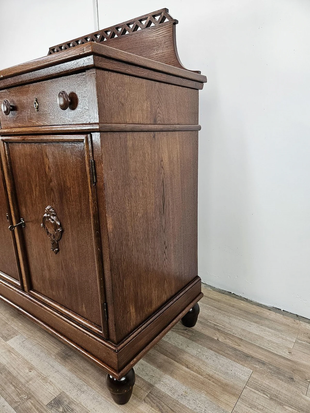 Art Deco Oak Living Room Sideboard, 1940s 3