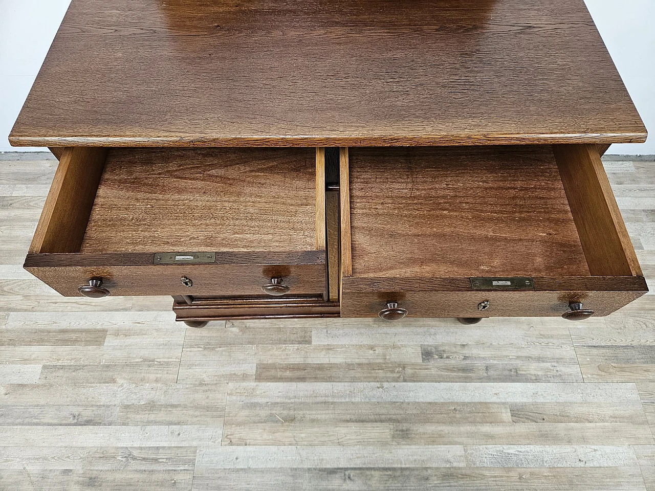 Art Deco Oak Living Room Sideboard, 1940s 10