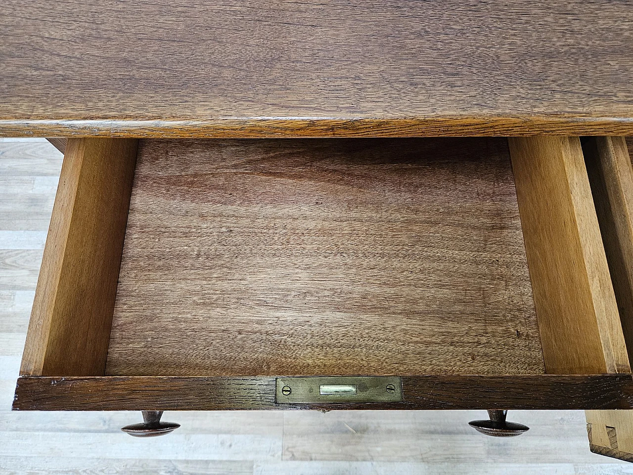 Art Deco Oak Living Room Sideboard, 1940s 14