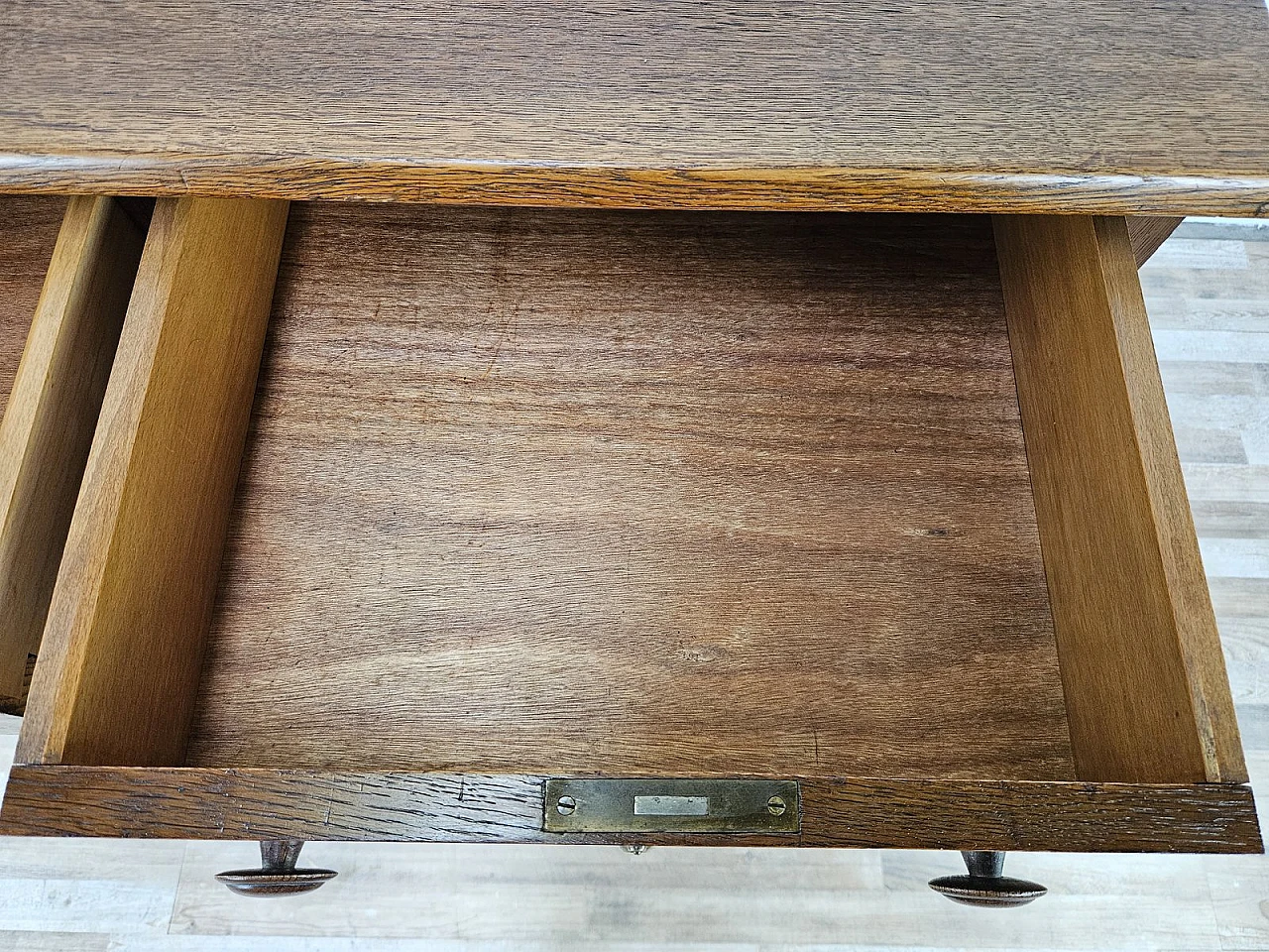 Art Deco Oak Living Room Sideboard, 1940s 15