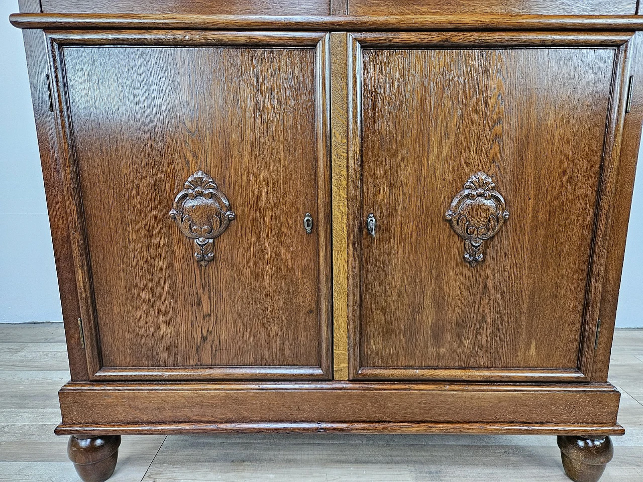 Art Deco Oak Living Room Sideboard, 1940s 17