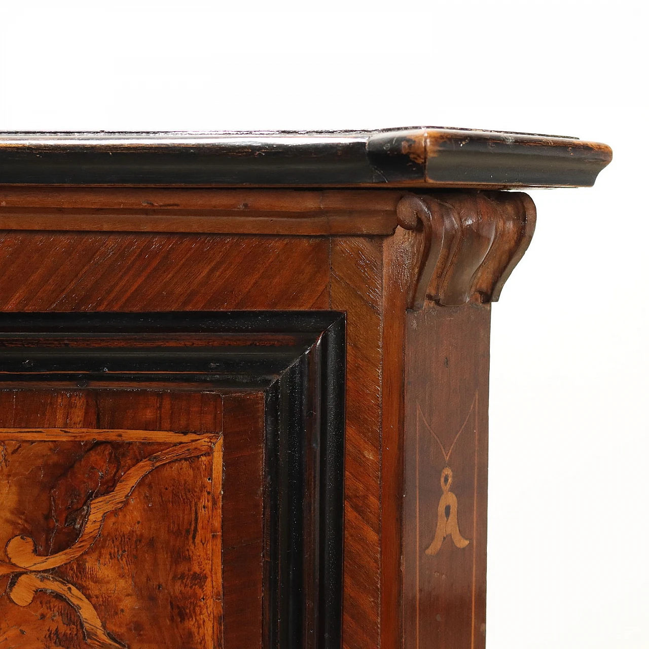 Baroque bedside table in walnut and poplar, '700 4