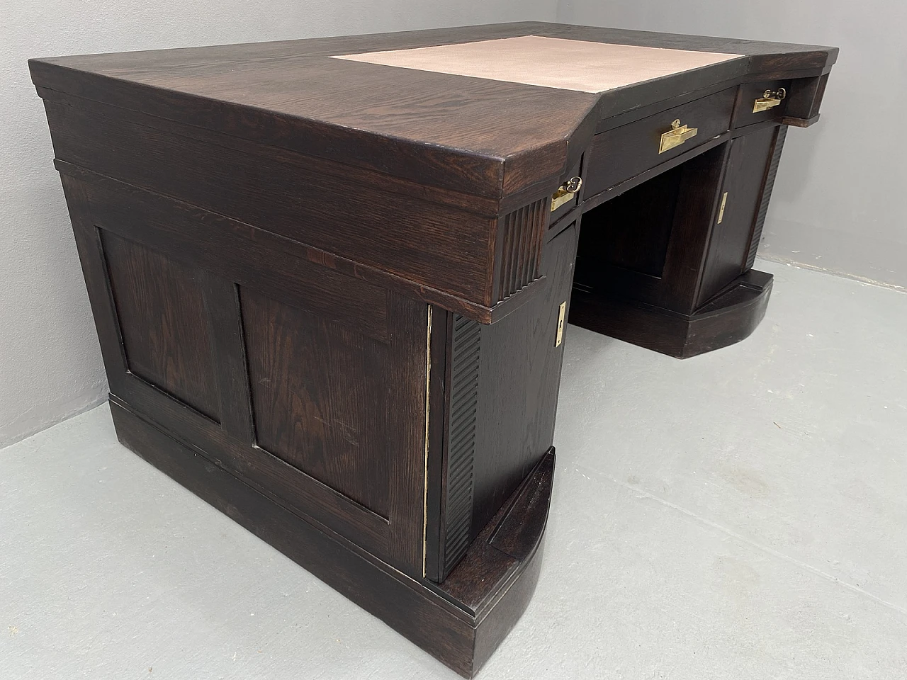 Early 20th Century Viennese Secession oak writing desk 23