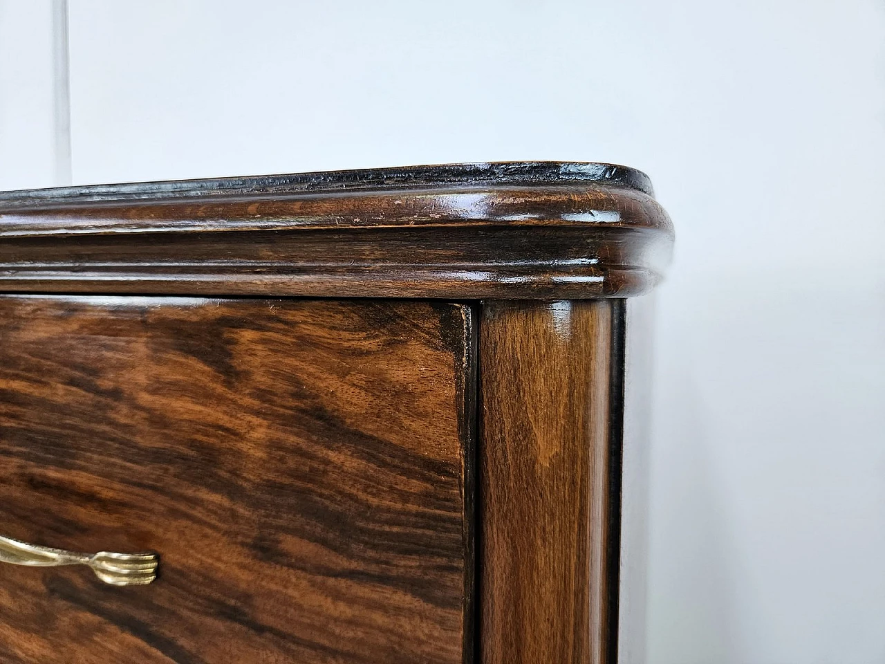 Torino Model Chest of Drawers with Three Drawers and Brass Handles, 1950s 12