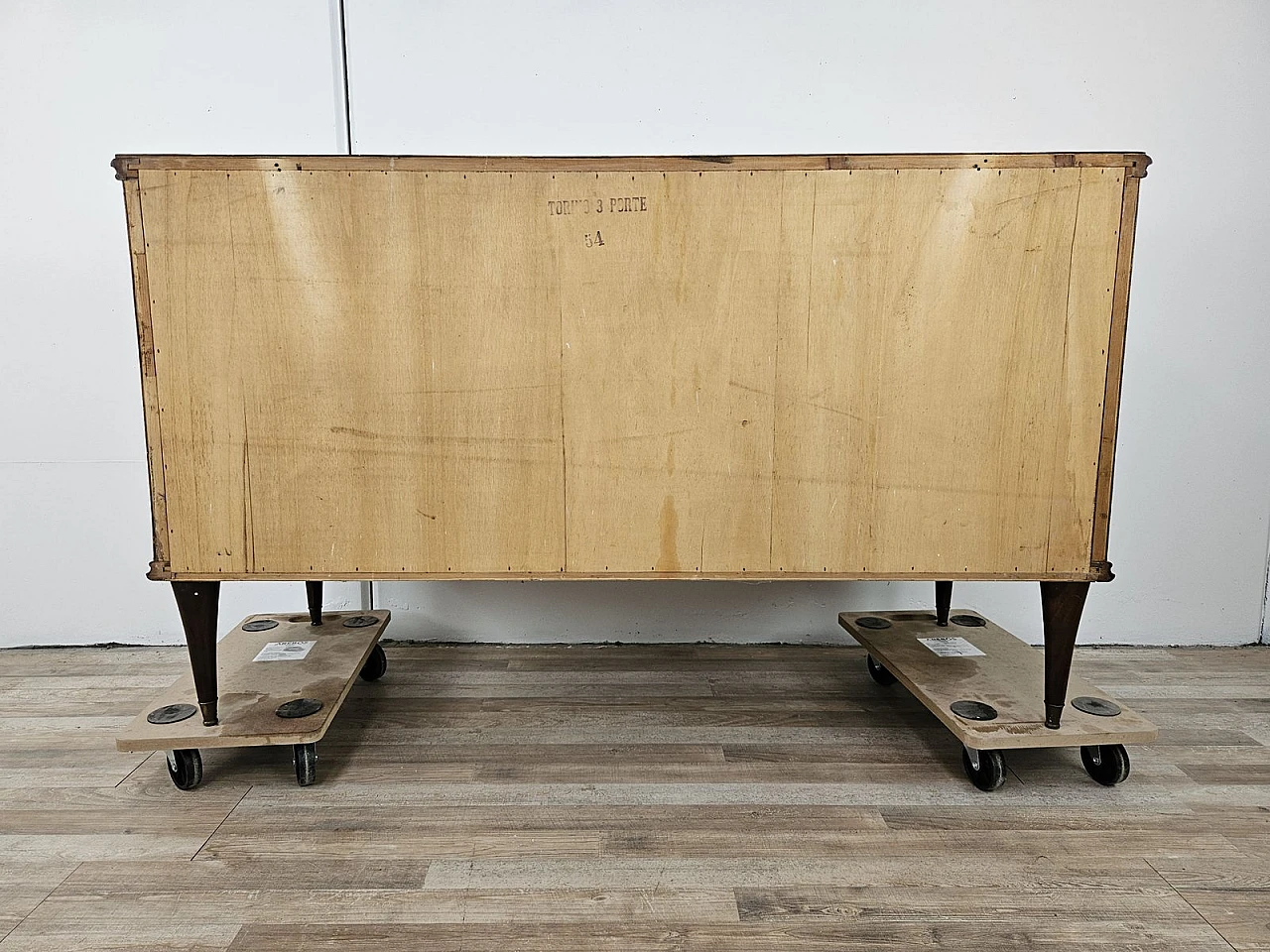 Torino Model Chest of Drawers with Three Drawers and Brass Handles, 1950s 25