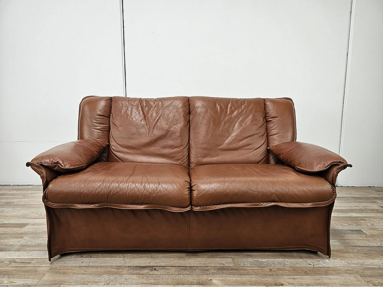 Leather sofa by Estasis Milano, 1970s 1