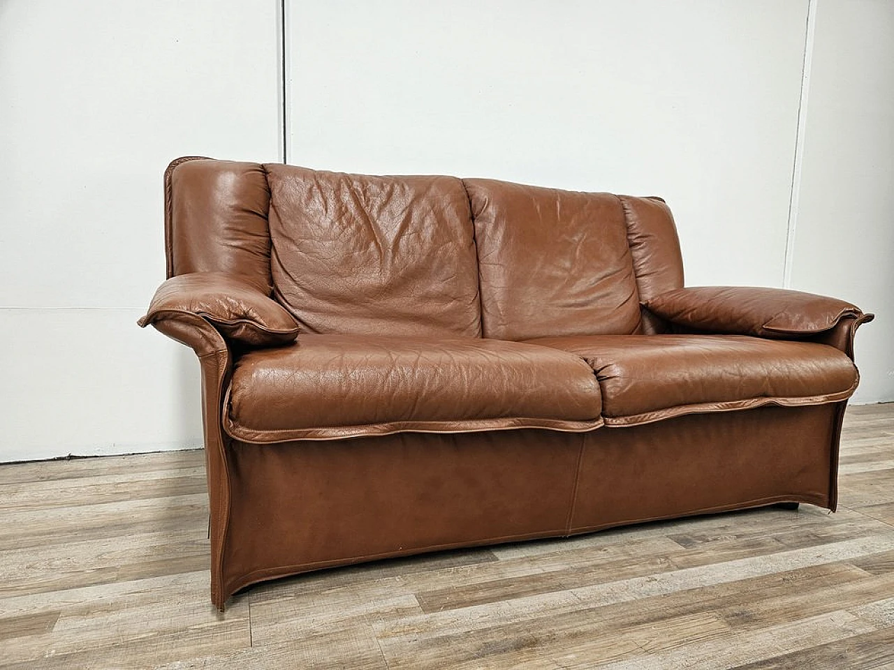 Leather sofa by Estasis Milano, 1970s 2