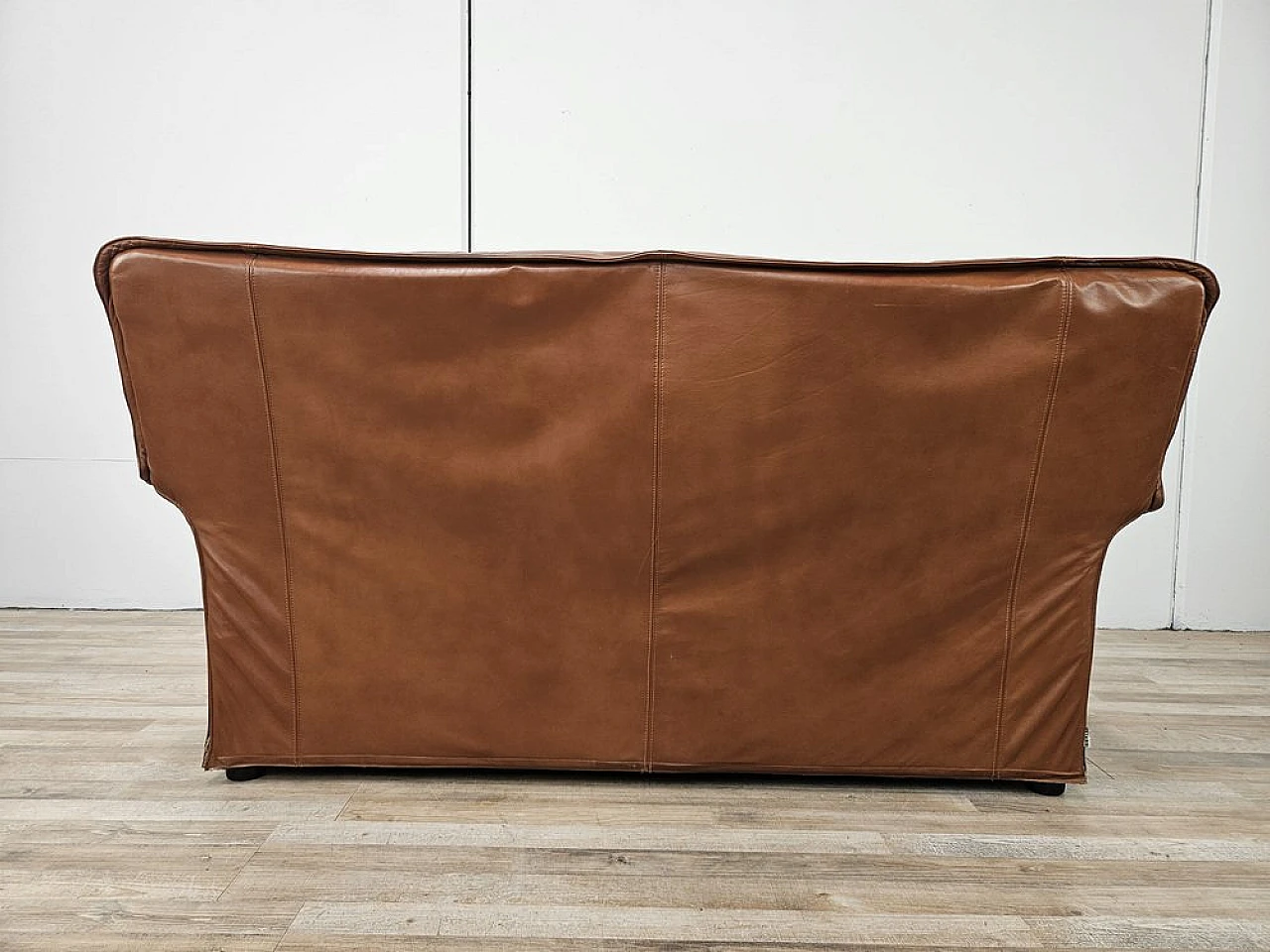 Leather sofa by Estasis Milano, 1970s 4