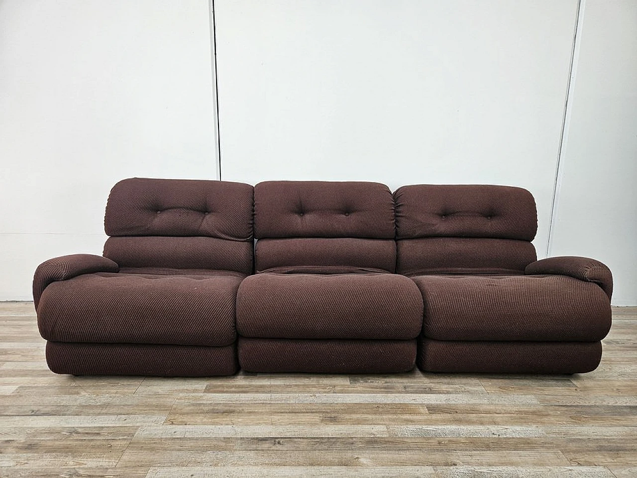 Modular fabric sofa with five seats, 1970s 3