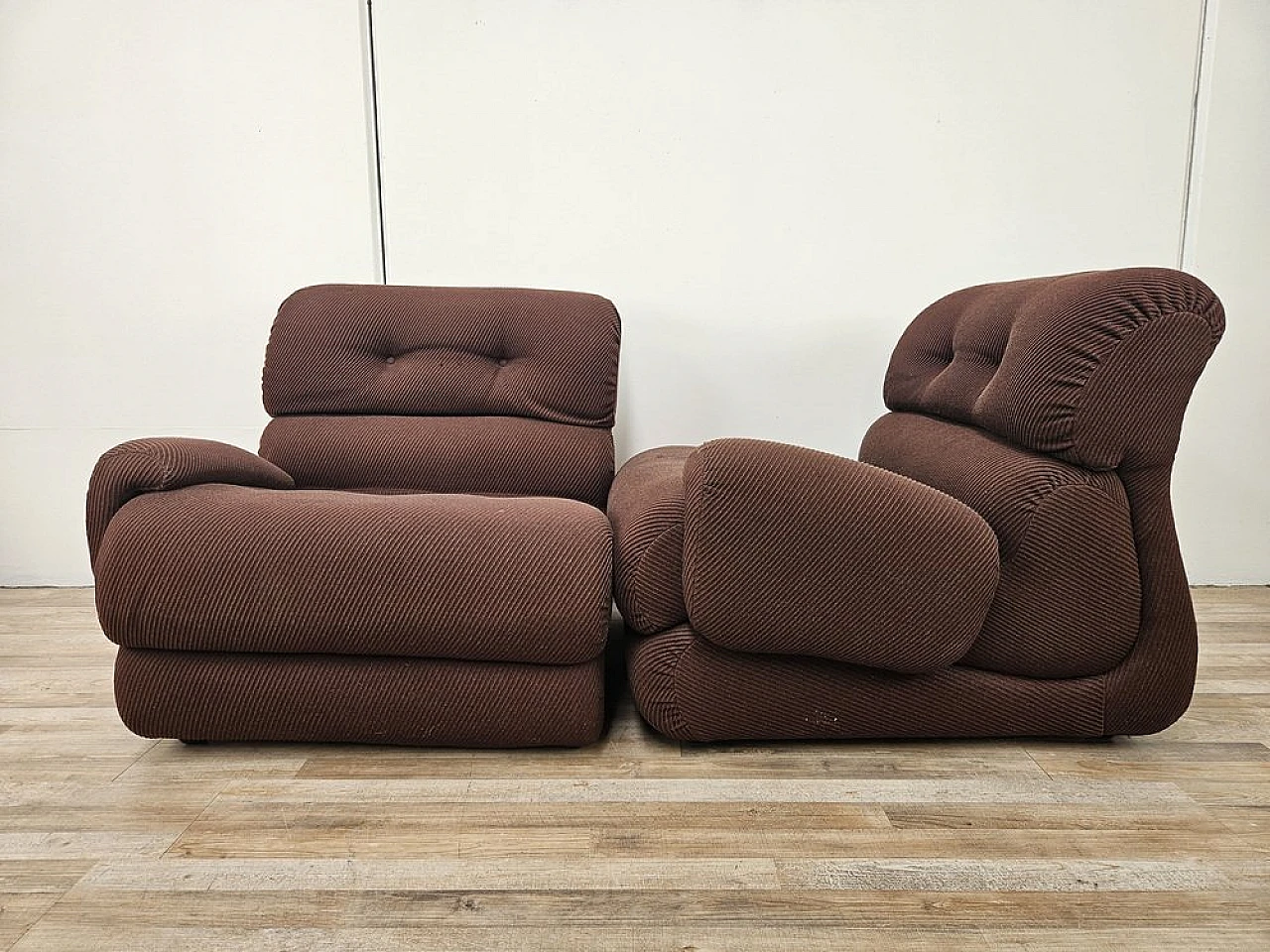 Modular fabric sofa with five seats, 1970s 6