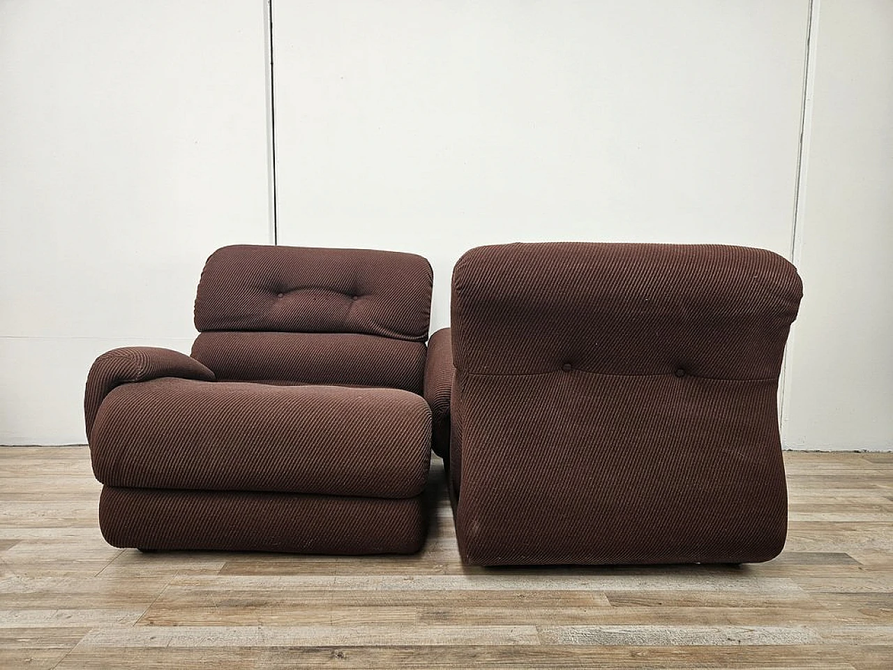 Modular fabric sofa with five seats, 1970s 7