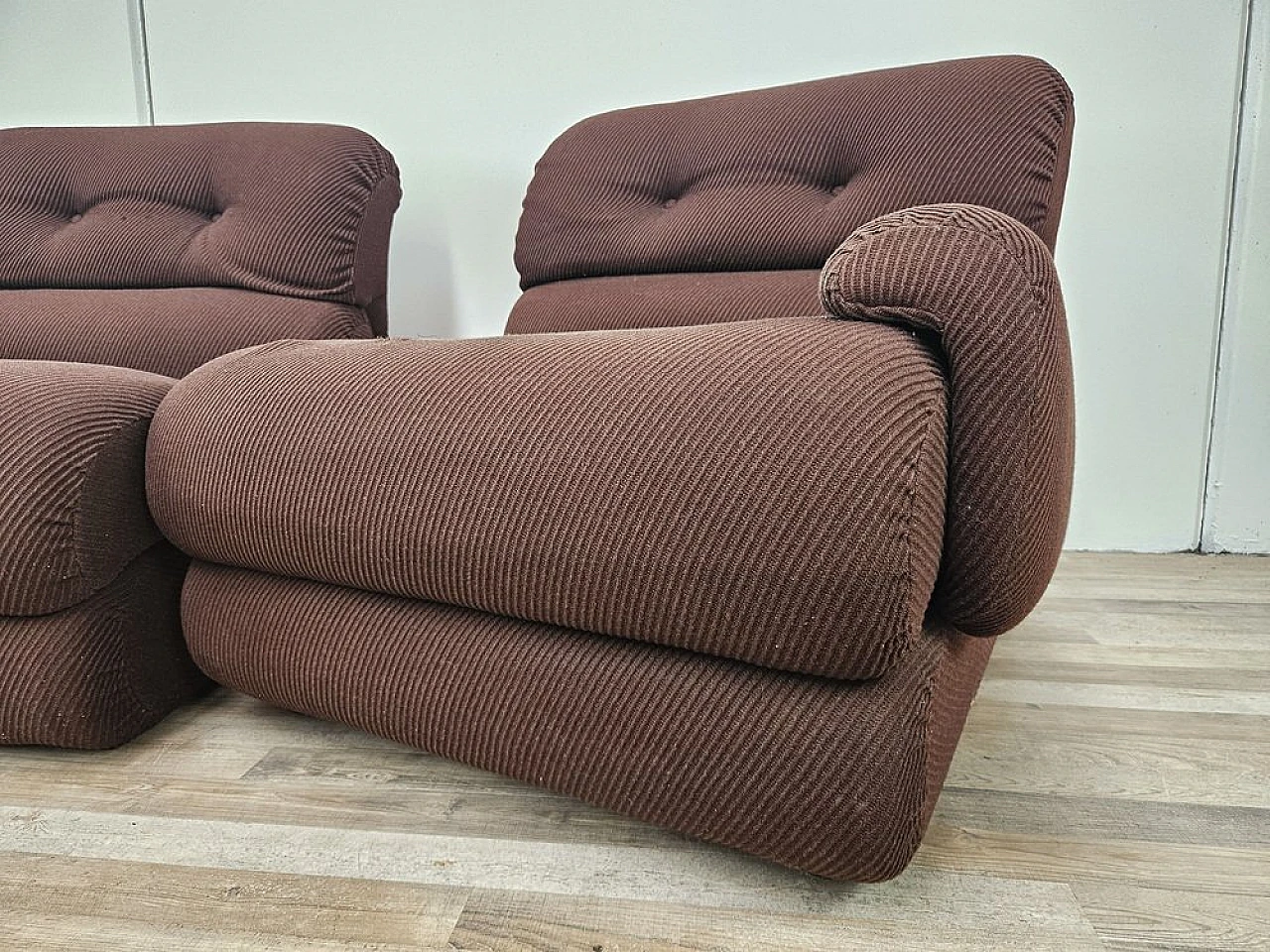 Modular fabric sofa with five seats, 1970s 10