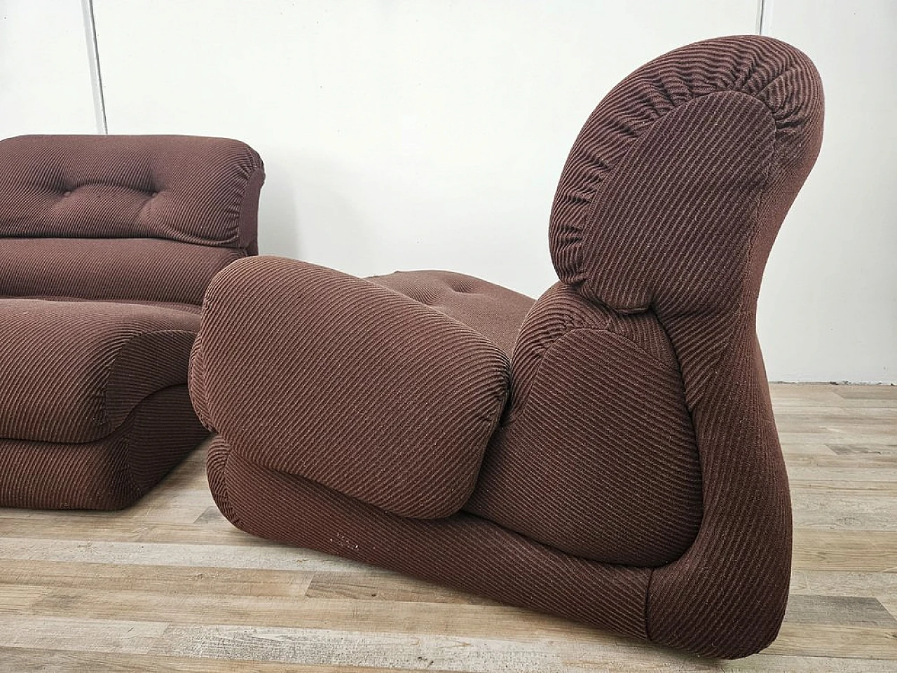 Modular fabric sofa with five seats, 1970s 11