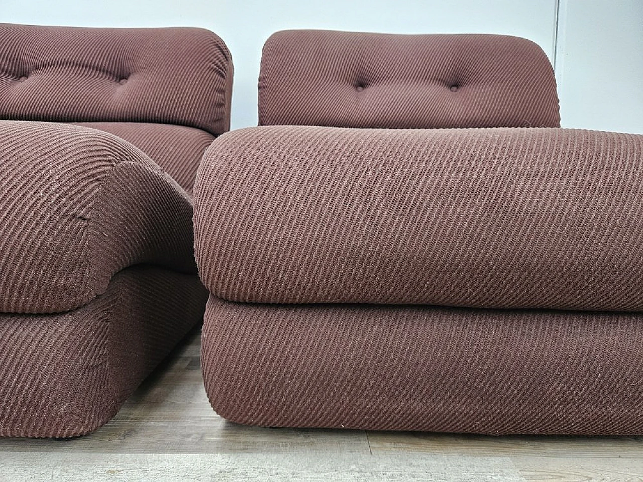 Modular fabric sofa with five seats, 1970s 25