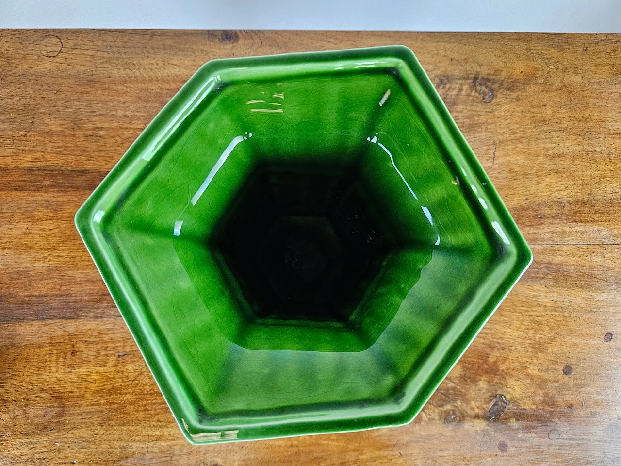 Green Ceramic Vase from Bassano, Italy, 1980s 7