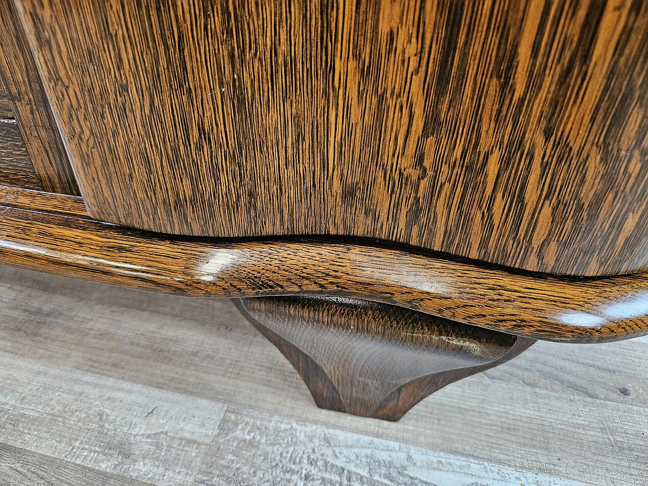 Wooden chest of drawers with red marble top, 1950a 23